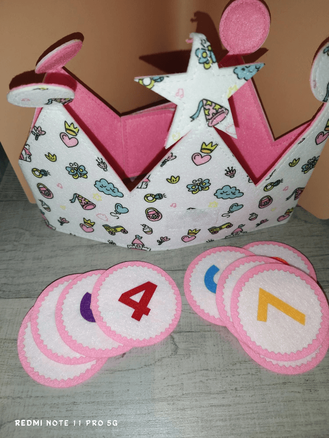 Couronne Anniversaire réutilisable 1 à 9 ans